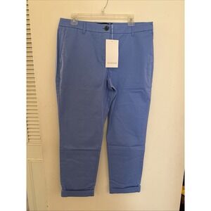 NEW Wildfang The Empower Trouser Pants Tapered Leg Periwinkle Blue Size 10 NWT
